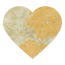 Yellow Vintage Floral Envelope Seal Stickers