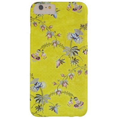 Yellow Vintage Flower Pattern Barely There iPhone 6 Plus Case