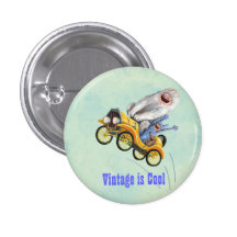 Yellow Vintage Monster Car Pin