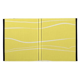 Yellow w- Brush Strokes iPad Folio Cases
