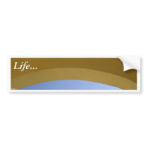 Yellow Wall Against Blue Sky bumper stickers by lifesphere Yellow Wall Against Blue Sky bumper stickers