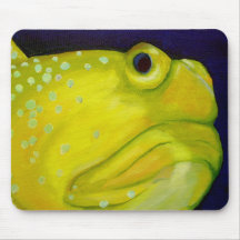 Yellow Watchman Goby Fish Mouse Pad