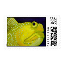 Yellow Watchman Goby Fish Stamp by johnstires Yellow Watchman Goby Fish Stamp