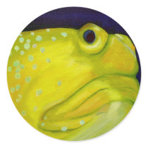 Yellow Watchman Goby Fish stickers by johnstires Yellow Watchman Goby Fish stickers