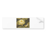 Yellow Water Lily Drawing Bumper Sticker