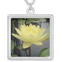 Yellow Water Lily Necklace necklaces