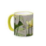Yellow water lily - yellow ring coffee mug