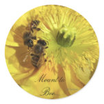 Yellow Wedding Flowers Invitation Seals Sticker