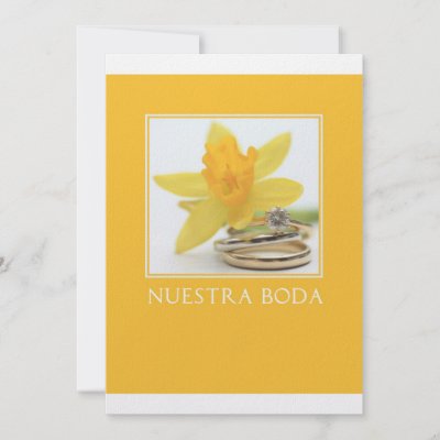 yellow wedding invitation spanish by studioportosabbia