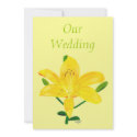 Yellow Wedding Invitations, Lily invitation