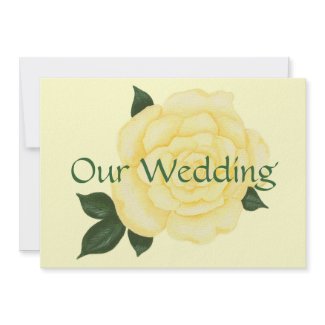 Yellow Wedding Invitations, Rose invitation