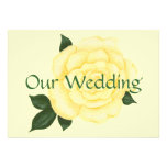 Yellow Wedding Invitations, Rose invitations