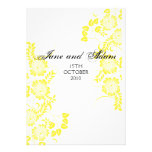 yellow wedding personalized announcements