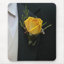Yellow Wedding Rose Mousepads