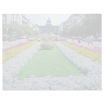 yellow Wencelas Square looking toward the National Customized Letterhead
