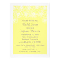 Yellow Whimsical Daisies Bridal Shower Invite invitations