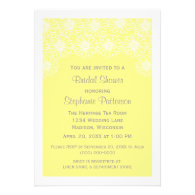 Yellow Whimsical Daisies Bridal Shower Invite