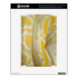 YELLOW WHITE BOA SNAKE SKIN TEXTURES REPTILES PATT DECALS FOR THE NOOK