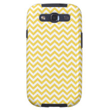Yellow White Chevron Pattern Galaxy SIII Cover