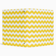 yellow  white chevrons vinyl binder