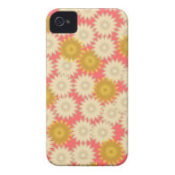 Yellow White Daisies Pink iPhone 4 Case