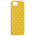 Yellow & White Hearts Pattern iPhone 5 Case