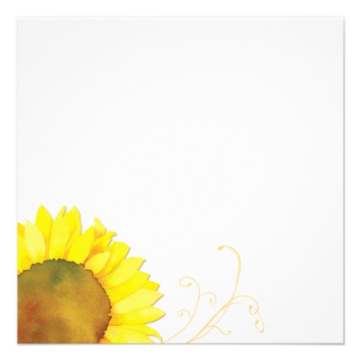 Yellow + White Sunflower Themed Monograms Wedding Custom Invite