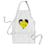 Yellow Wild Flowers Heart Apron