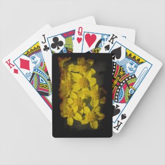Yellow Wildflowers Black Edge Card Deck