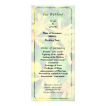 Yellow Wildflowers Wedding Program rack cards