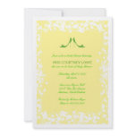 Yellow with Green Heels Bridal Shower Invitation