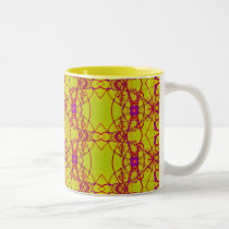 yellow with pink lace mugs