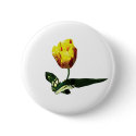 Yellow with Red Tulip button