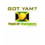 Yellow Yam Food of World's Fastest People t-shirts