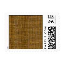 yellow yarn textured postage stamps