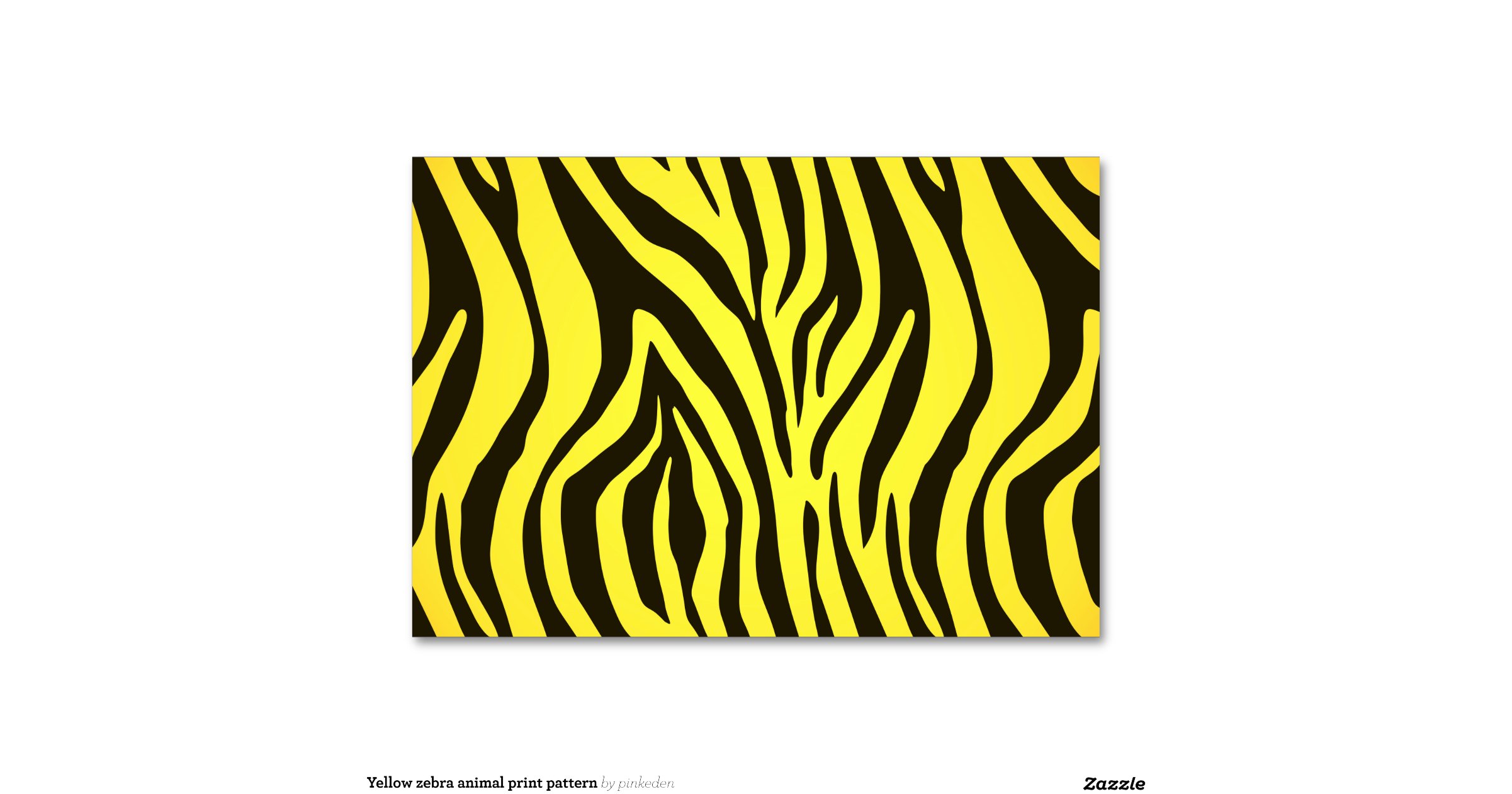 Yellow zebra animal print pattern table cards Zazzle