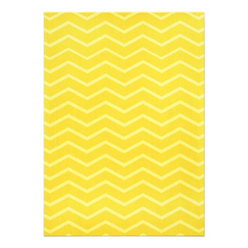 Yellow Zigzag Bridal Shower Invitations