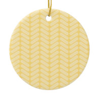 Yellow Zigzag Pattern inspired by Knitting. Ornaments
