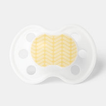 Yellow Zigzag Pattern inspired by Knitting. Baby Pacifier