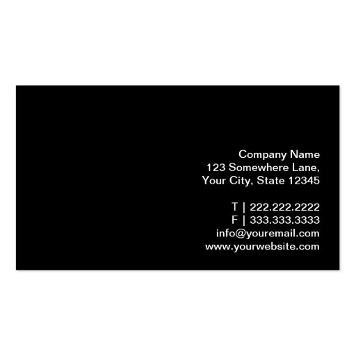 Yellow Zigzag Veterinary Dentist Business Card (back side)