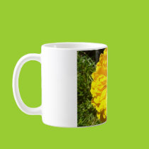 Yellow zinnia mug mugs