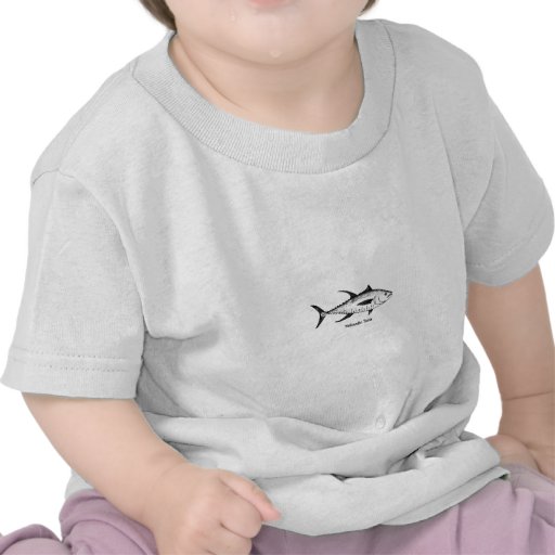 Yellowfin Tuna Line Art Logo Tee Shirts