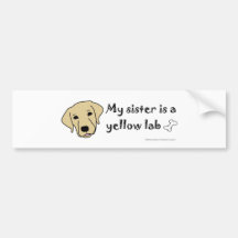 YellowLabSister Bumper Sticker