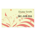 yellowpinkpattern, Doctor Smith, 281-555-555 Business Card Templates