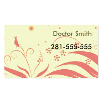 yellowpinkpattern, Doctor Smith, 281-555-555 business cards by orangepples2000 yellowpinkpattern, Doctor Smith, 281-555-555 business cards