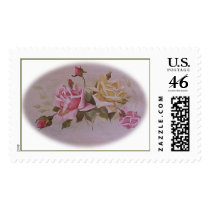 YellowPinkRoses postage by Lesleysloft YellowPinkRoses postage