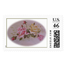 YellowPinkRoses Postage Stamps