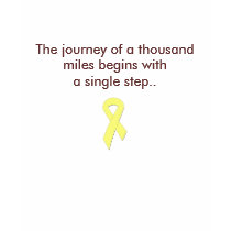yellowribbon2, The journey of a thousand miles ... t-shirts by walkforthecure yellowribbon2, The journey of a thousand miles ... t-shirts