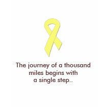 yellowribbon2, The journey of a thousand miles ... t-shirts by walkforthecure yellowribbon2, The journey of a thousand miles ... t-shirts