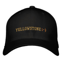 Yellowstone Emoticon Ball Cap - BLK embroidered hats